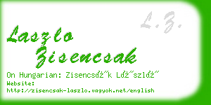 laszlo zisencsak business card